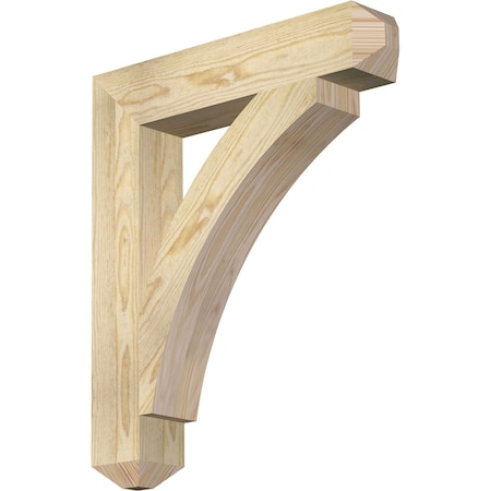 Ekena Millwork Thorton Craftsman Rough Sawn Bracket, Douglas Fir, 4"W x 22"D x 26"H BKT04X22X26THR04RDF